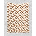 thumbnail image 1 of Dogs Tapestry, Friendly Chubby Puppy Characters on a Backdrop with Paws Footprints, Wall Hanging for Bedroom Living Room Dorm Decor, 40W X 60L Inches, Pale Caramel White and Blue, by Ambesonne, 1 of 2
