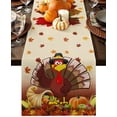 thumbnail image 1 of Thanksgiving Turkey Table Runners Fall Leaf Autumn Harvest Pumpkin Non-Slip Rectangle Party Table Decorations Dresser Scarf for Kitchen,Home,Dining Table,Outdoor,18X72 Inches Long,Yellow, 1 of 8