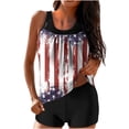thumbnail image 1 of Trajes de Baño de Mujer Más Tamaño Día de la Independencia Impresión Bowknot Dos Piezas con Pantalones Cortos, Pantalones Cortos de Tamaño Más para las Mujeres, 1 of 6