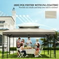thumbnail image 5 of Outsunny 9.8' x 13.1' Gazebo Replacement Canopy, 2-Tier Top Cover for 84C-101 Outdoor Gazebo Model 84C-101, Cream (TOP ONLY), 5 of 9