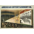 thumbnail image 2 of Donaldson Litho Co. 18x14 Gold Ornate Wood Frame and Double Matted Museum Art Print Titled - American Entertainment Co. (1898), 2 of 4