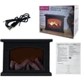 thumbnail image 1 of KSCD Fausse Cheminée, Lanternes Décoratives, Lanterne Led Portable à Piles et USB (Sans Fonction Chauffage Noir Rectangle Taille:11x5x8 Pouces), 1 of 8
