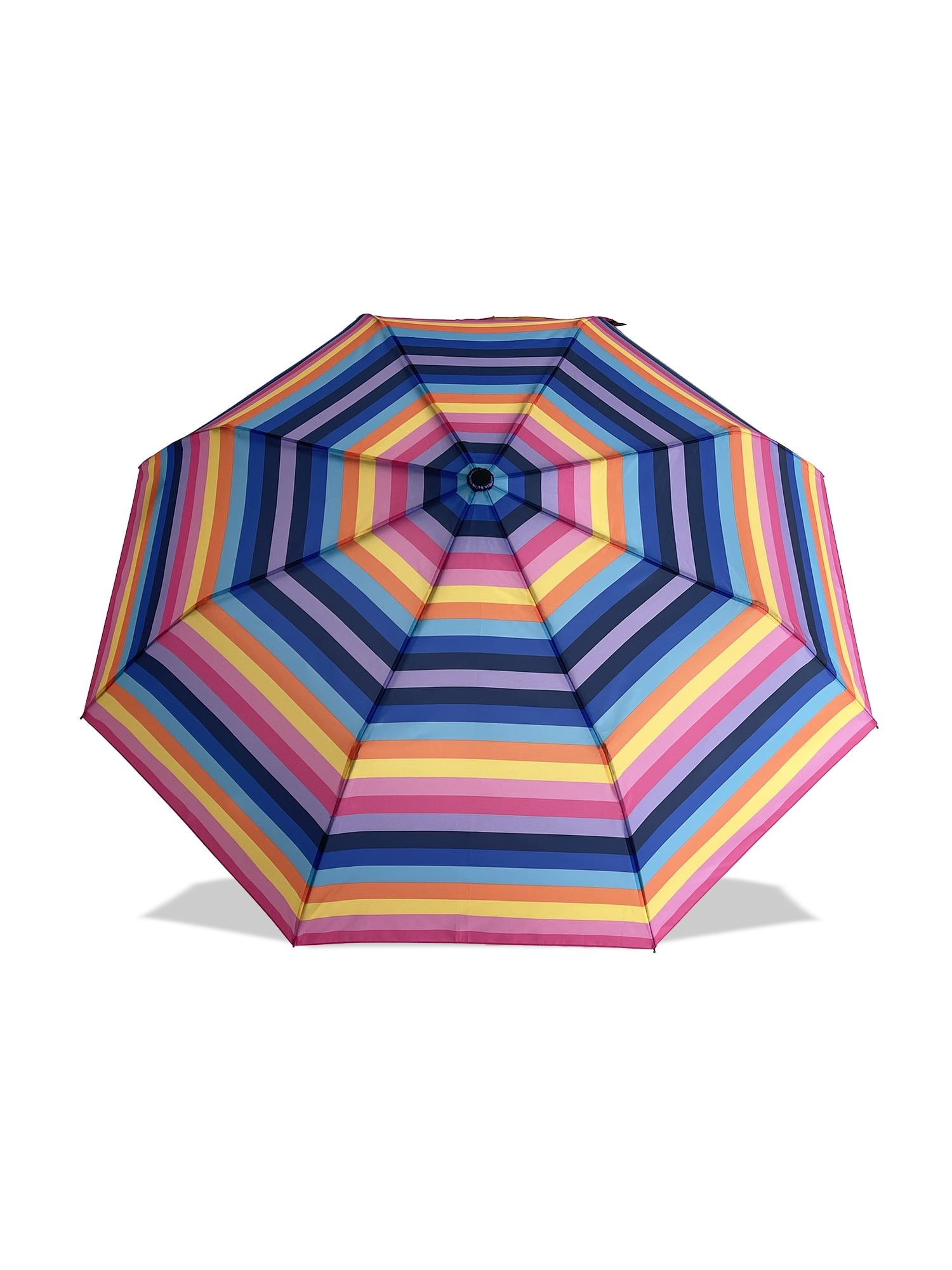 Misty Harbor 42" Automatic Open Rain Umbrella, Cherry Stripe
