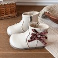 thumbnail image 2 of WXFAZCVU Girls Bow Ankle Boots Cute Round Toe Side Zipper Kids Booties Dress Party Shoes Size 11.5, 2 of 5