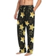thumbnail image 4 of Men's Pajama Pants with Pockets Sleepwear Lounge Pants Stretch Casual Golden Stars, 4 of 6
