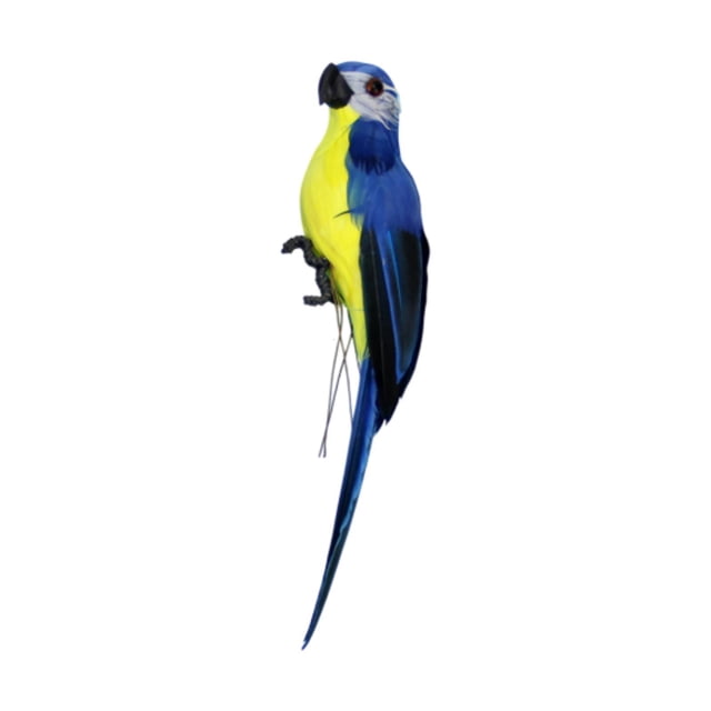 Simulación Estatua de la estatua de la escultura de aves Decoración de la colección de la pared de la pared de la pared para el césped al aire libre Azul 25 cm