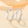 thumbnail image 2 of Anillo de pareja de sol y luna de plata esterlina S925 para hombre y mujer, par de anillos de pareja de sol y luna para celebrar la marea, joyería, 2 of 5