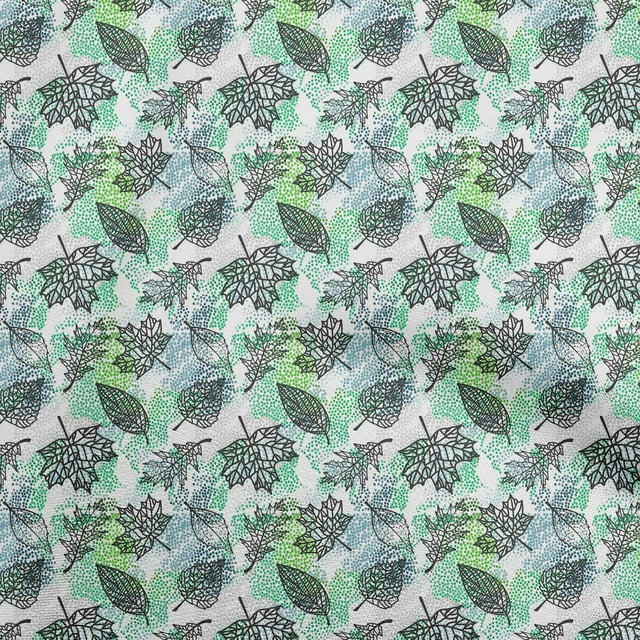oneOone Tissu Polyester Spandex Vert Mer Tissu d'Automne pour Robe Tissu Imprimé Tissu au Mètre 56 Pouces de Large