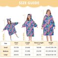 thumbnail image 4 of FORMRS Wearable Blanket Hoodie with Sleeves for Kids Cozy Flannel Sweatshirt, Colorful Starfish, 4 of 7