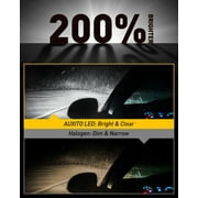 AUXITO H7 LED Headlight Bulb, 1:1 Mini Size , 6500K White, 8 CSP Chips Super Bright , Fanless Fog Lights Halogen Replacement Bulb, Pack of 2