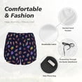 thumbnail image 4 of Balery Colorful Insects Pantalones cortos deportivos para mujer con forro y dos bolsillos, elásticos, para entrenamiento, gimnasio, yoga-Large, 4 of 7