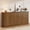 Walnut, variant on Blotout 70" Fluted Buffet Cabinet Sideboard with Storage, Large Credenza with 3 Drawers, 4 Doors and Shelves, Wood Modern Farmhouse Sideboard for Kitchen and Living Room