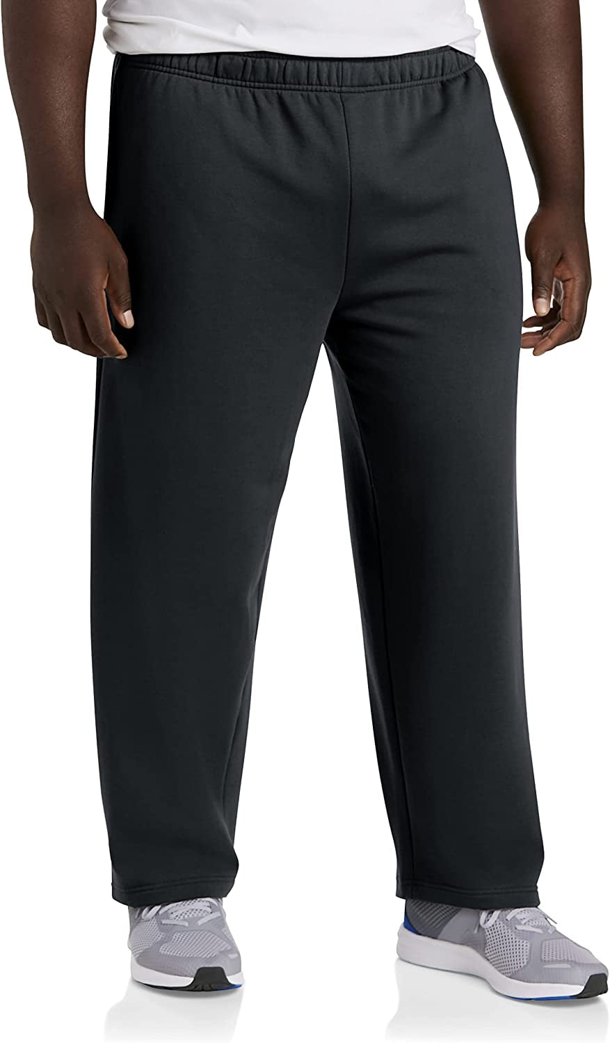 Big and Tall Essentials by DXL Men's Fleece Sweatpants, Black, 5XL ...