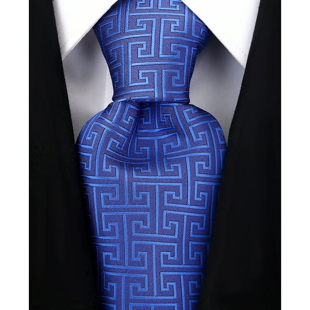 Scott Allan Collection mens geometric tie greek key necktie by