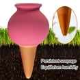 thumbnail image 3 of sunsanly 4 Pcs Watering Drippers Terracotta Self-Watering Plant Stakes Long Lasting Clay Watering Spikes Drip Irrigator for Indoor Outdoor Plants, 3 of 7