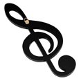 Broadway Gifts Treble Clef Music Note Glossy Black 9 Inch Wood Hanging ...