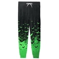 thumbnail image 6 of Domuza Men's Halloween Pajamas Pants Casual Elastic Waist Drawstring Jogger Pj Pants Novelty Horror Print Lightweight Comfy Home Trousers Green M, 6 of 6