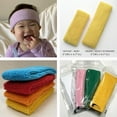 thumbnail image 4 of Couver Baby Infant Terry Solid Color Headband/Terry Cloth Head Band - 4pieces, White, 4 of 9