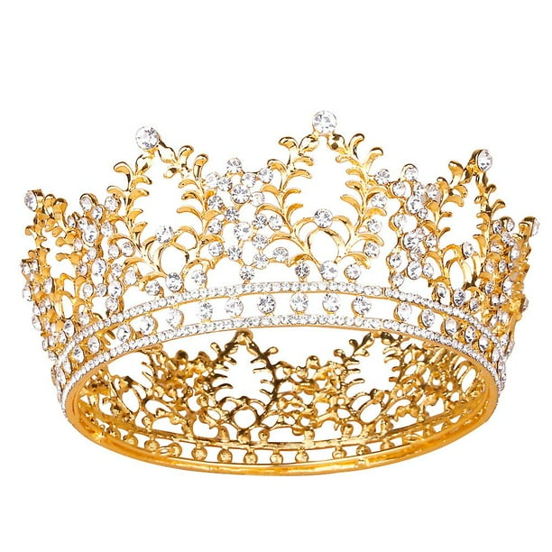 2024, Coronas para mujer, tiara de reina, diadema barroca vintage con diamantes de imitación de cristal