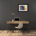 thumbnail image 3 of Jenny Rainbow Fine Art 14x11 Black Ornate Wood Framed with Double Matting Museum Art Print Titled - Fluid Acrylic Colorful Night Dreams 2, 3 of 4