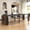 Walnut+black 0, variant on Extendable Console Table 118.11in White MDF Multifunctional Dining Table for Small Space