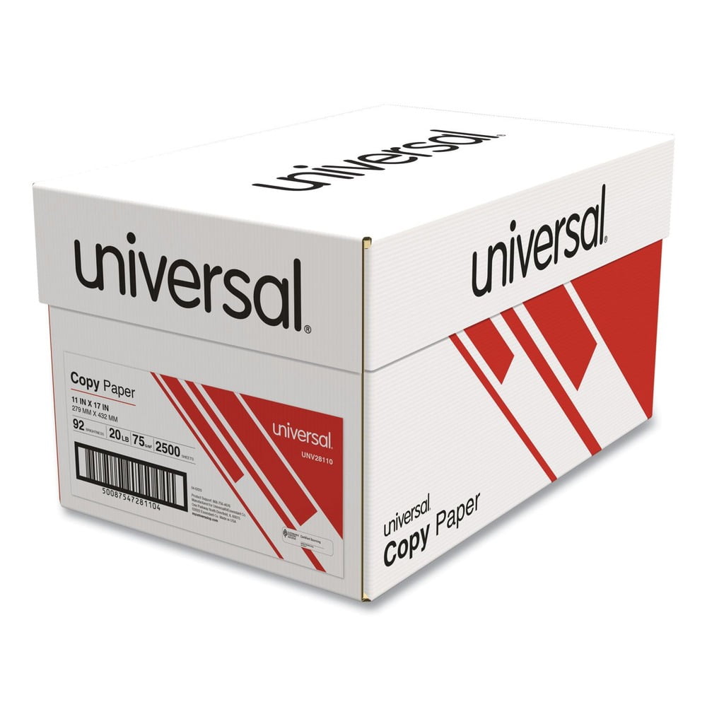 11 in. x 17 in. 92 Bright 20 lbs. Bond Weight Copy Paper - White (5 Reams/Carton)