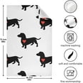 thumbnail image 3 of Naanle Cute Heart Dachshund Dog Kitchen Towels 1 Pack Dish Cloths Reusable Cleaning Cloths Absorbent Hand Towels Tea Towels Bar Towels for Home Fast Drying 28 x 18 in, 3 of 14