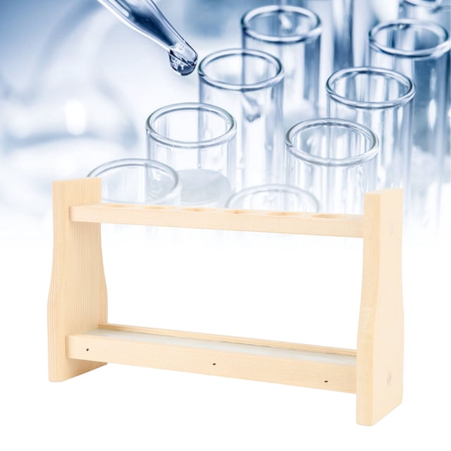 Wooden Detachable Test Tube Holder Stand Vial Rack Tube Rack Double Panel,Test Tube Rack for Microcentrifuge Tubes