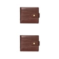 thumbnail image 3 of Monedero Qarigey Cartera de cuero de moda tarjetero Color café transverso 2Conjunto, 3 of 6