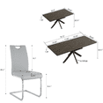 thumbnail image 2 of Sumdeal 62"-78" Modern Mid-Century Dining Table Set with 6 Chairs - Expandable & Stylish for Home, Dining Room, Kitchen, 2 of 7