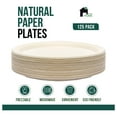 thumbnail image 2 of Chen xin 9 Inch Compostable Paper Plates - Eco-Conscious Disposable Plates Made of Bagasse or Sugarcane Fiber - Microwave, Refrigerator-Safe - Heavy Duty Paper Plates for Dinner - Case of 500, 2 of 7