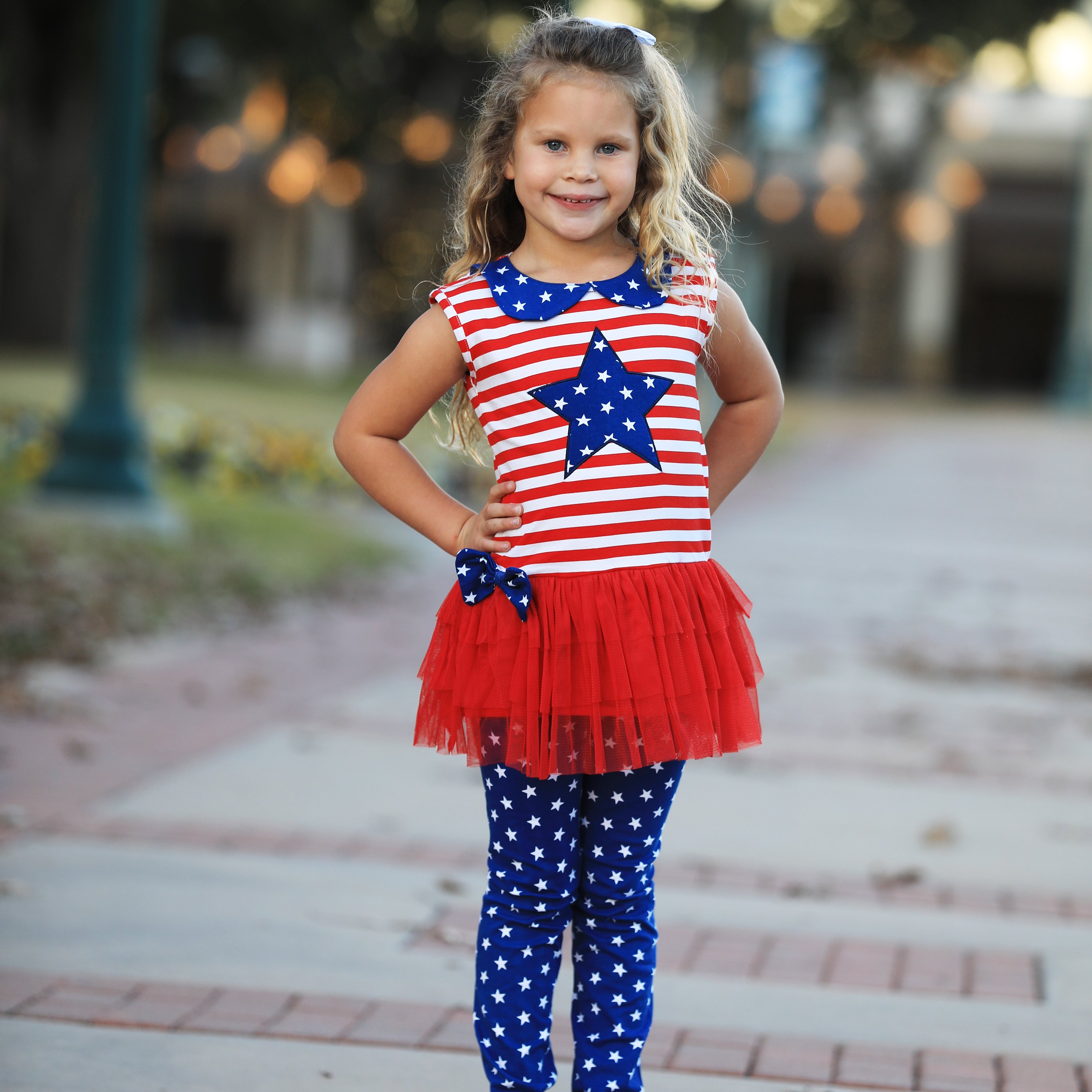 Blue Tunic Leggings Holiday Clothing 