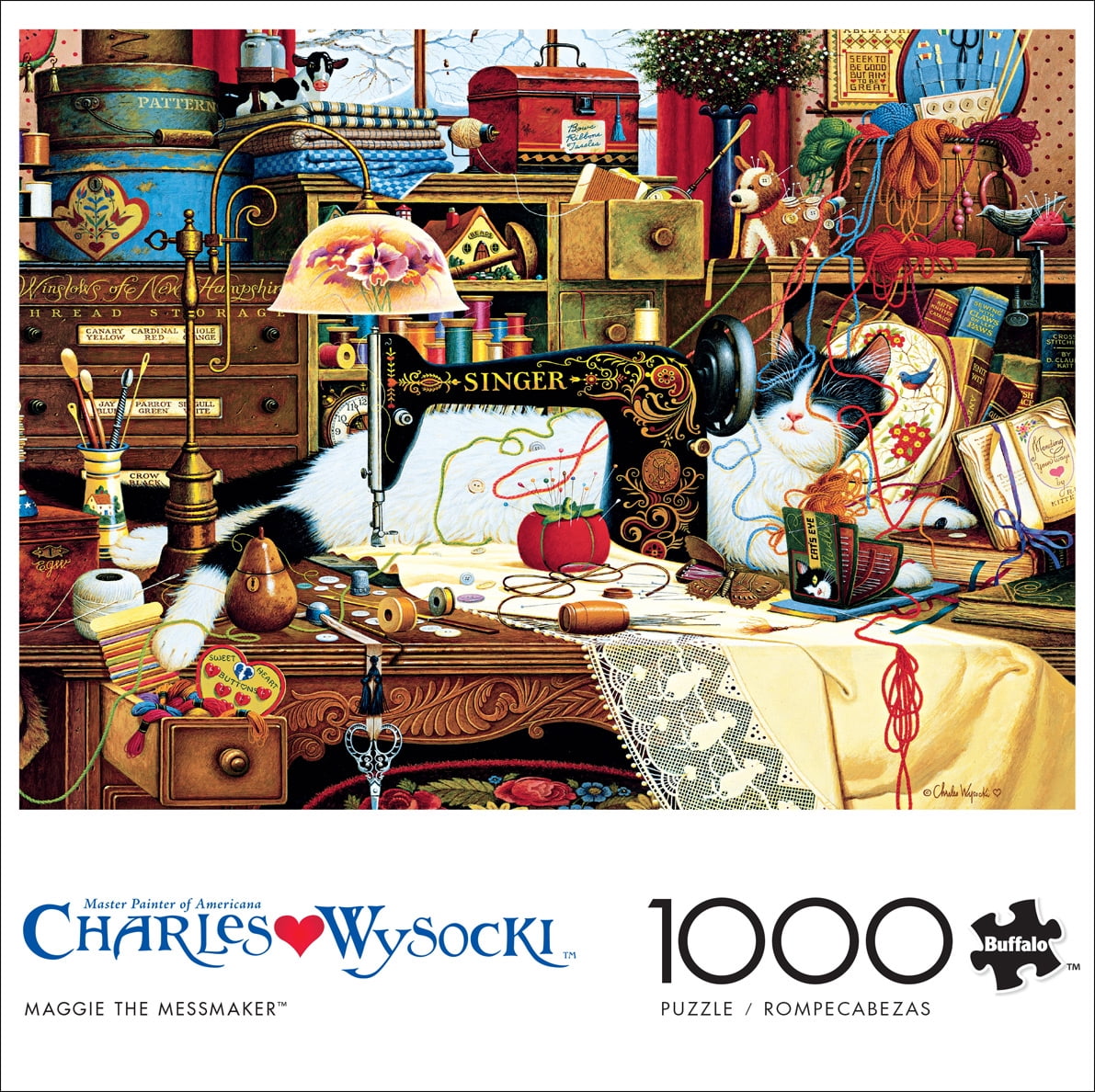 Buffalo Games Maggie the Messmaker 1000-Piece 26.75 x 19.75-Inch Interlocking Jigsaw Puzzle for Adults Ages 14+
