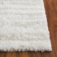 thumbnail image 3 of SAFAVIEH Tahoe Tyson Striped Shag Runner Rug, Ivory/Beige, 2' x 8', 3 of 7