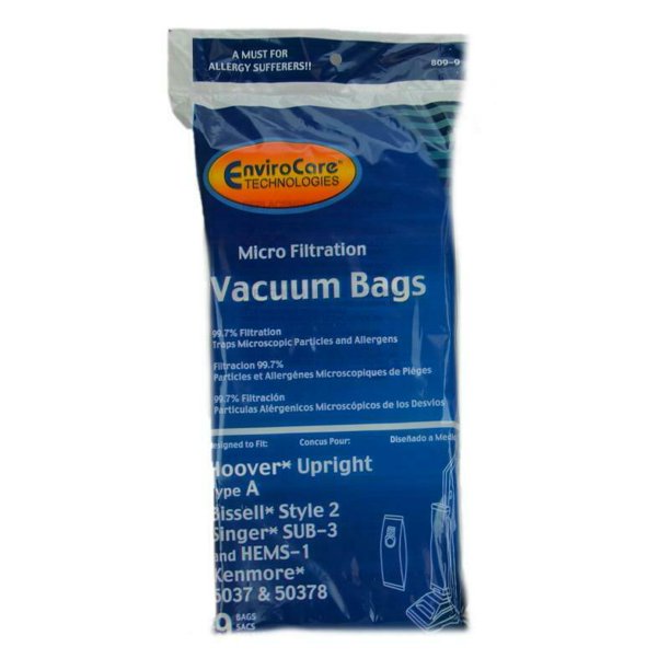 EnviroCare Vacuum Bags for Hoover Type A Vacuums 9 Pack