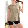 thumbnail image 7 of PARNIXS Women's Short Sleeve Split Side Pregnancy T-Shirts Maternity Clothes, Small, 7 of 7
