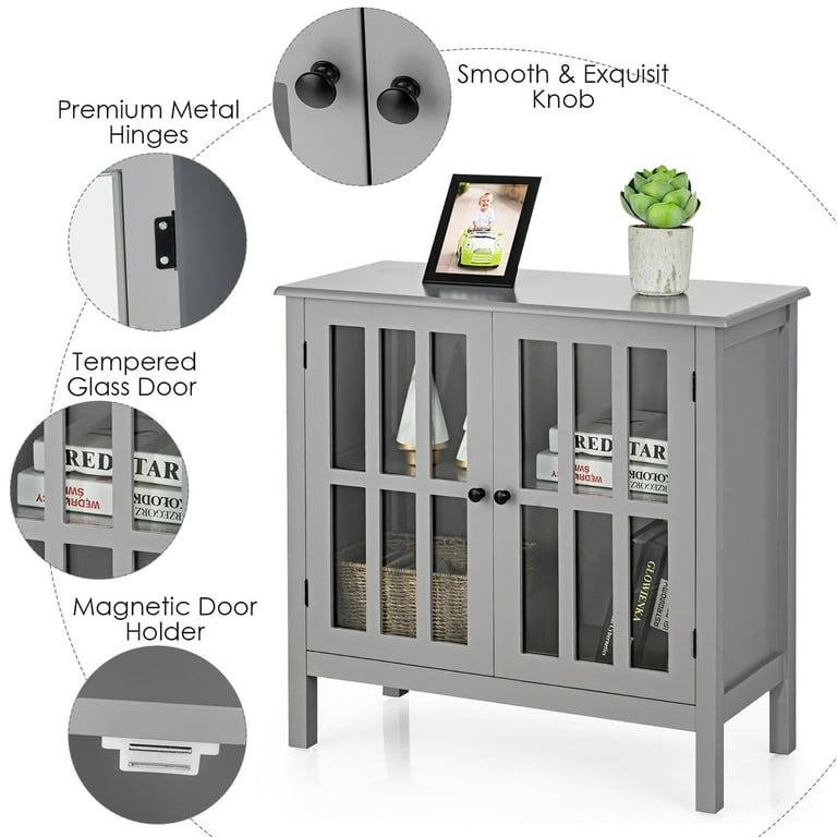 Glass door 2024 console table
