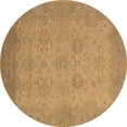 thumbnail image 1 of Ahgly Company Indoor Round Oriental Brown Industrial Area Rugs, 4' Round, 1 of 4