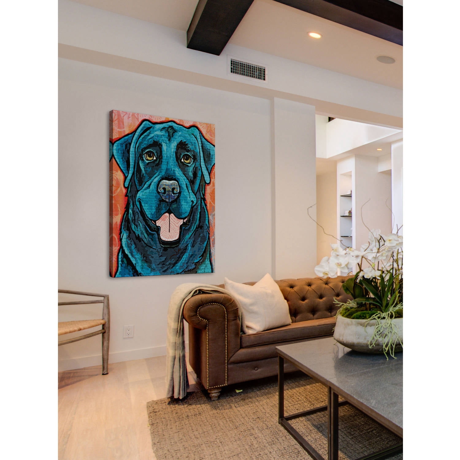 Marmont Hill - "Black Lab" by Stephanie Gerace Painting Print on Wrapped Canvas