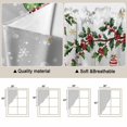 thumbnail image 5 of Christmas Tree Swag Curtains for Kitchen/Bedroom/Living Room, Grey Retro Winter Ball Berry Snowflakes Scalloped Curtains 63 Inch Long, Window Swag Topper Curtains Valances 2 Panels Set 36"x63", 5 of 8