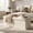 Cream White, variant on Ledrem Large Foldable Storage Ottoman Bench with 660lb Capacity, Jelly Pink