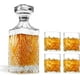 thumbnail image 1 of Vasos de Vidrio para Whisky Whiskey Town Decantador de Cristal 860 ml 4 Vasos de Cristal 300 ml, 1 of 3