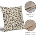 thumbnail image 4 of Vintage Flower Pillow Covers 18x18 Set of 2 Rustic Cute Small Floral Black Brown Old Style Decorative Throw Pillows Outdoor PillowCase Farmhouse Linen Cushion Case Decor for Home Sofa Couch Bed, 4 of 6
