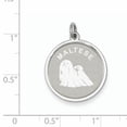thumbnail image 2 of Beautiful Sterling Silver Rhodium-plated Maltese Disc Charm, 2 of 2