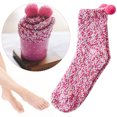 thumbnail image 2 of DQrwqpou Calcetines Lana Coral para Pastel Calcetines Suaves para Dormir Cómodos para Mujeres (rojo Rosa), 2 of 9