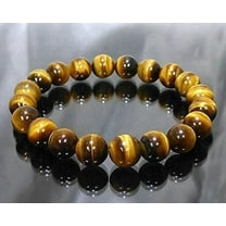 Fashion Jewelry Men Women Round 8MM Tiger Eye Gemstone Bracelet - Great for Good Luck and Protection