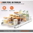 thumbnail image 3 of 12.5"Wx21"Dx3.5"H Pull Out Cabinet Organizer, Heavy Duty Slide Out Pantry Shelves, Chrome-Plated Steel Roll Out Drawer, Drawer Storage for Home Under Sink, 14"Wx22"Dx7"H Install Size for Cabinet, 3 of 9