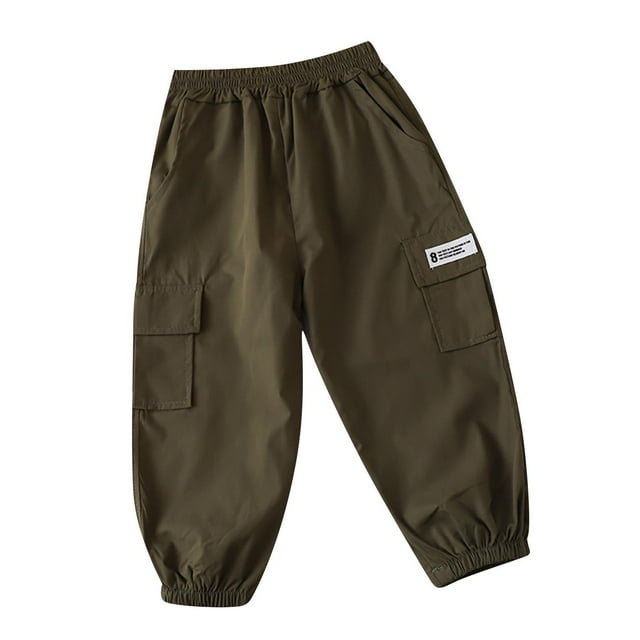 Odeerbi 0-12 Años Niños Niñas Pantalones Cargo Pantalones Deportivos Jogger Sueltos Casual Pantalones de Trabajo Cómodos Con Bolsillos