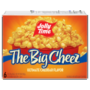 Jolly Time The Big Cheez Ultimate Cheddar Microwave Popcorn, 3 oz, 6 Ct. Gluten-Free, Non-GMO