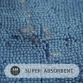 thumbnail image 3 of GoXteam Toilet Rugs U Shaped Washable, Soft Chenille Toilet Mat for Bathroom Floor, Non-Slip Contour Bathroom Rugs for Toilet, Fluffy, Thick, Dry Quickly Absorbent Water, 20" x 20", Fog Blue, 3 of 7